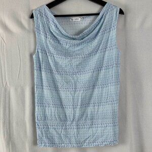 Carve Designs Sky Blue Draped Tank Top